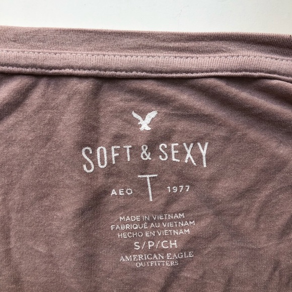 Pink/Mauve Soft & Sexy Tee, S || American Eagle - Picture 3 of 5